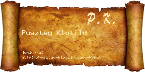 Pusztay Klotild névjegykártya